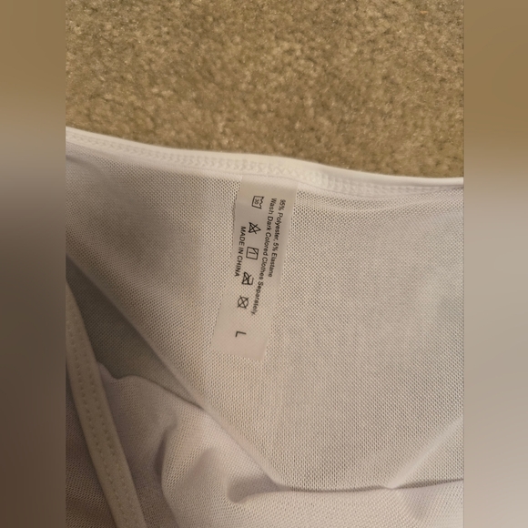 White Bathing Suit Cover Skirt - Picture 5 of 5